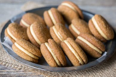 A stack of soft ginger molasses cookies