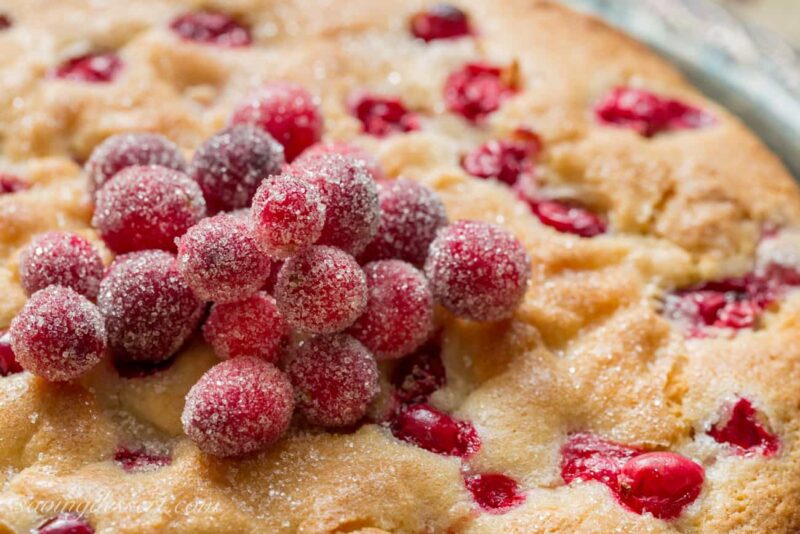 Cranberry Almond Breakfast Cake - perfect as a breakfast cake, a light dessert after lunch or an anytime snack cake.