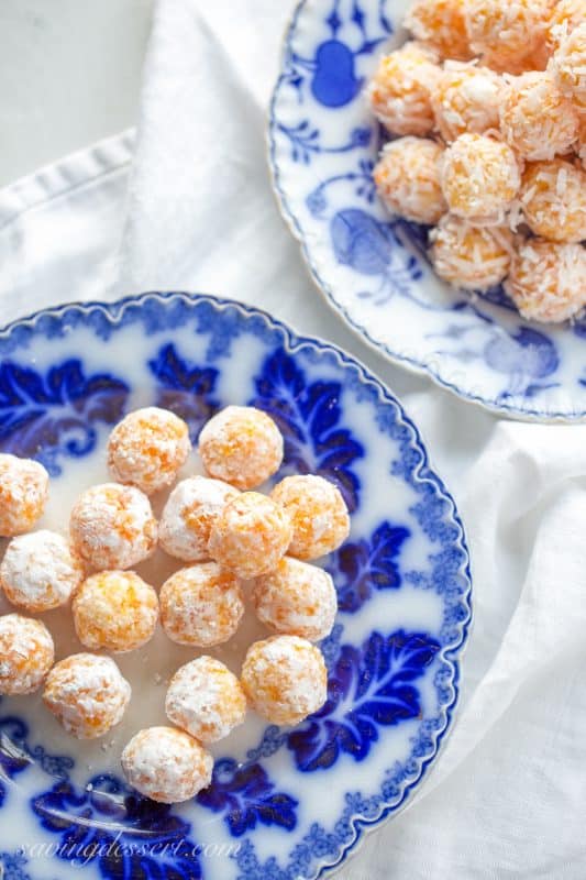 Apricot Coconut Balls - Tangy apricots and coconut combine with sweetened condensed milk for a tasty no-bake treat!