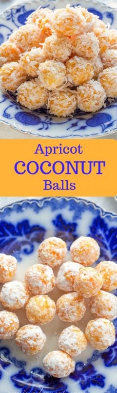 Apricot Coconut Balls - Tangy apricots and coconut combine with sweetened condensed milk for a tasty no-bake treat!