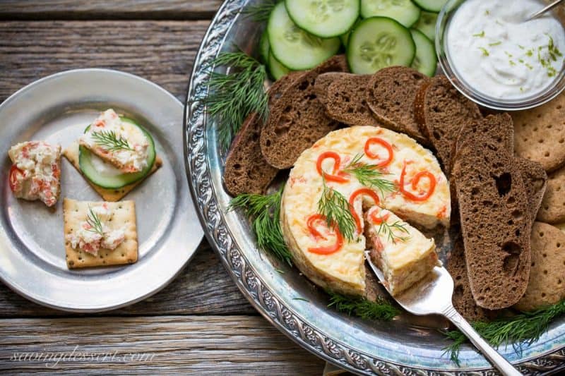 Savory Smoked Salmon Cheesecake with Horseradish-Lime Cream