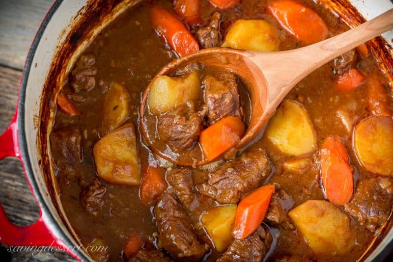 A pot of Guinness Beef Stew