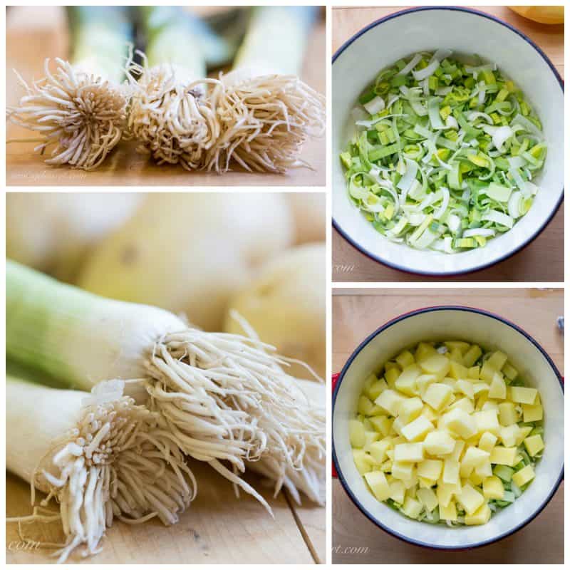 Leek and Potato Soup & homemade croutons