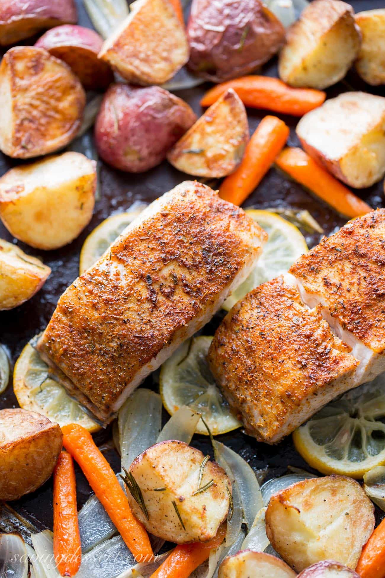 Baked Fish & Vegetables2 Saving Room for Dessert