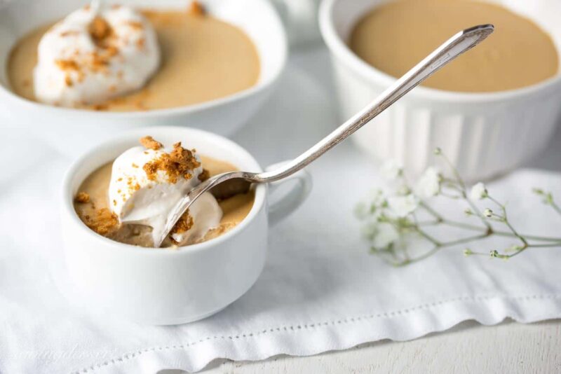 Butterscotch & Bourbon Pudding with Vanilla Bean and Bourbon Spiked Whipped Cream