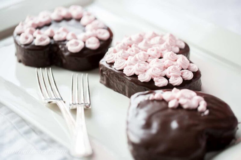Heart Shaped Chocolate Cakes