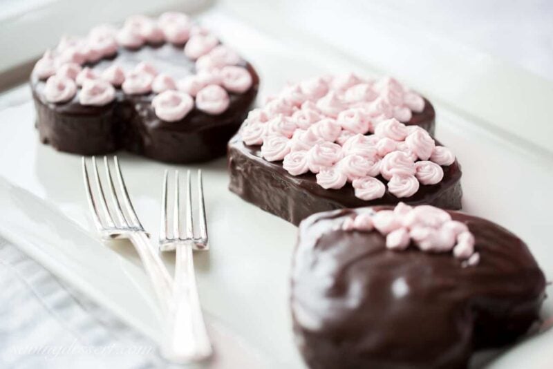 Heart Shaped Chocolate Cakes