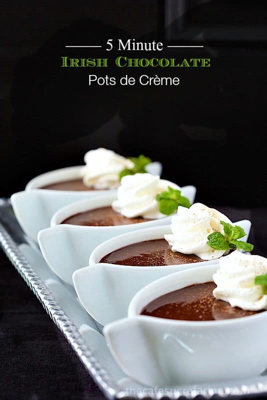 5 Minute - Irish Chocolate Pots de Creme