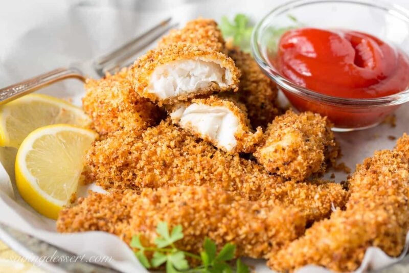 Spicy Baked Fish Sticks