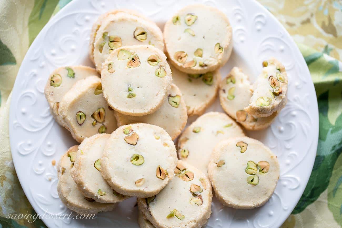 Pistachio Shortbread Cookies Saving Room for Dessert