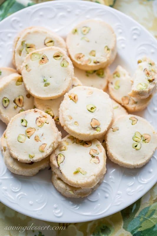 Tender and buttery Pistachio Shortbread Cookies