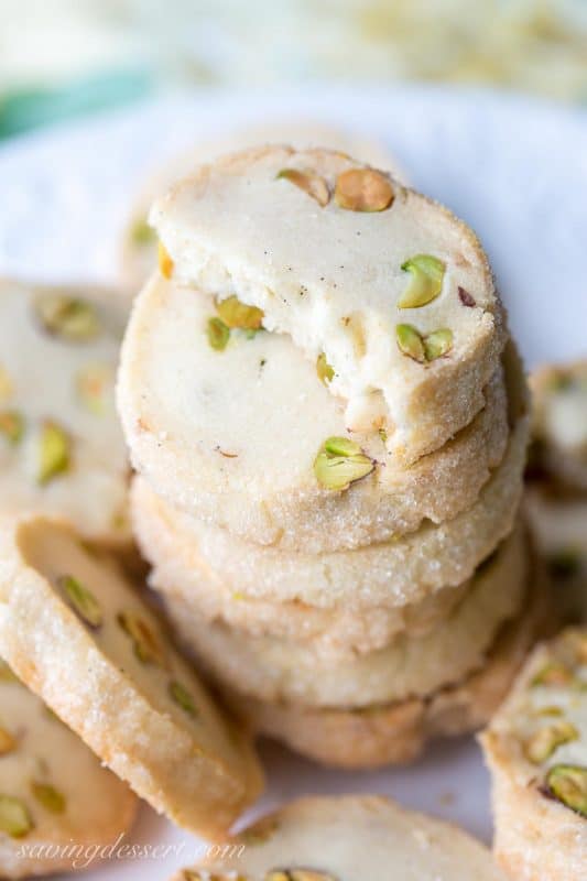 Tender and buttery Pistachio Shortbread Cookies