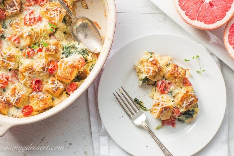 Spinach & Onion Breakfast Strata