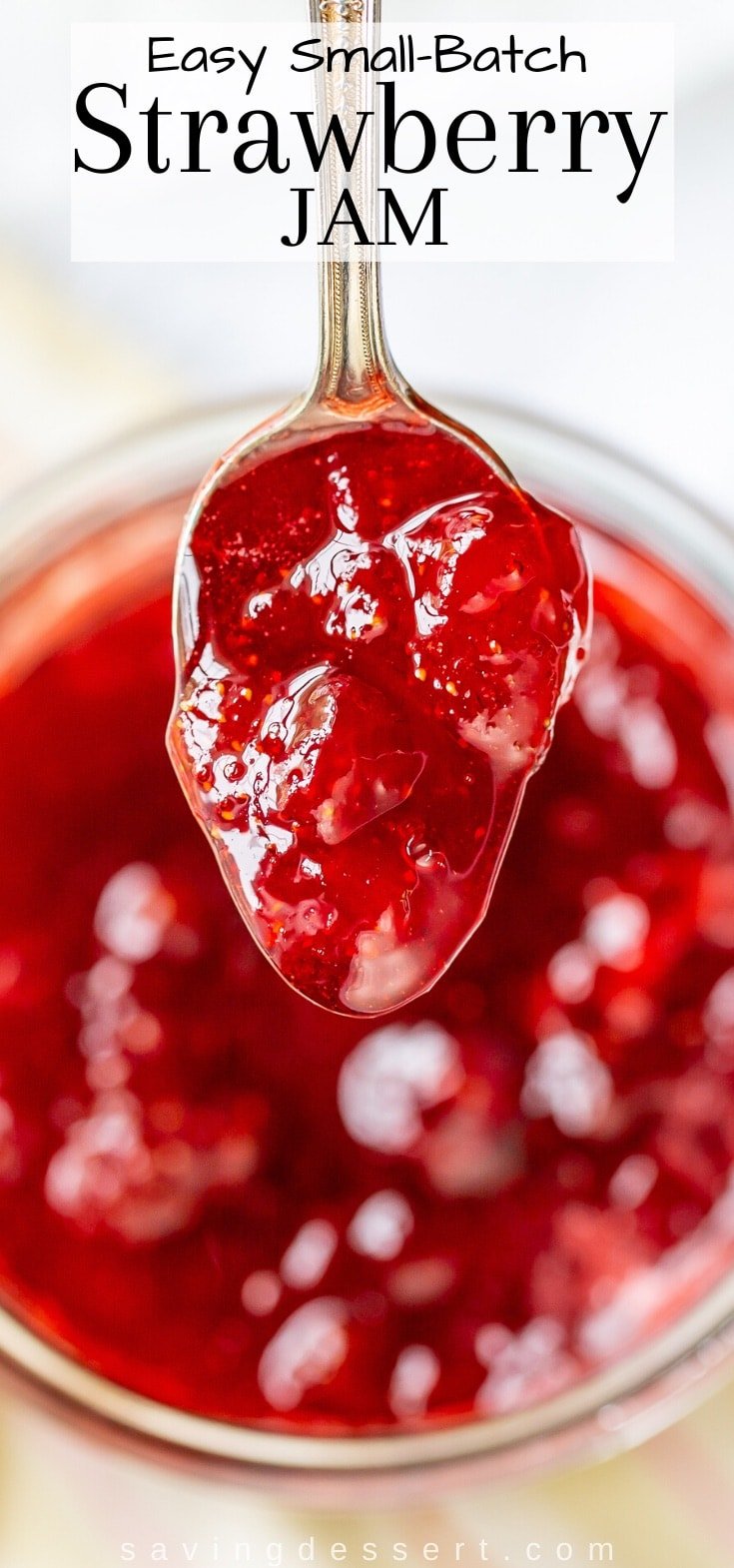 A spoonful of strawberry jam