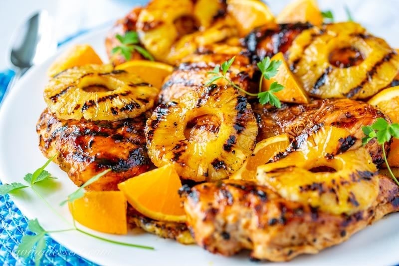 orange BBQ grilled chicken