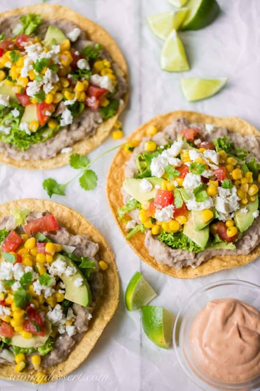 Creamy spicy Homemade Refried Beans. A wonderful side dish or great base for tacos, burritos, quesadillas, nachos or tostadas. www.savingdessert.com