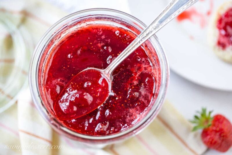 Easy Small-Batch Spiked Strawberry Jam with Grand Marnier | www.savingdessert.com