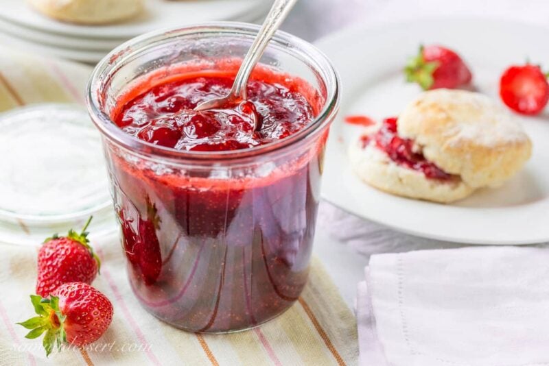 Easy Small-Batch Spiked Strawberry Jam with Grand Marnier | www.savingdessert.com