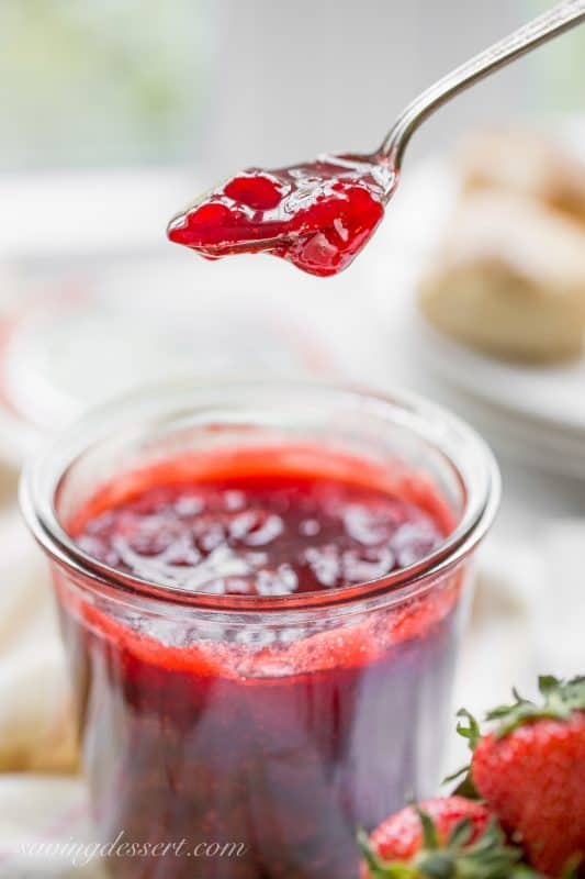 Easy Small-Batch Spiked Strawberry Jam with Grand Marnier | www.savingdessert.com