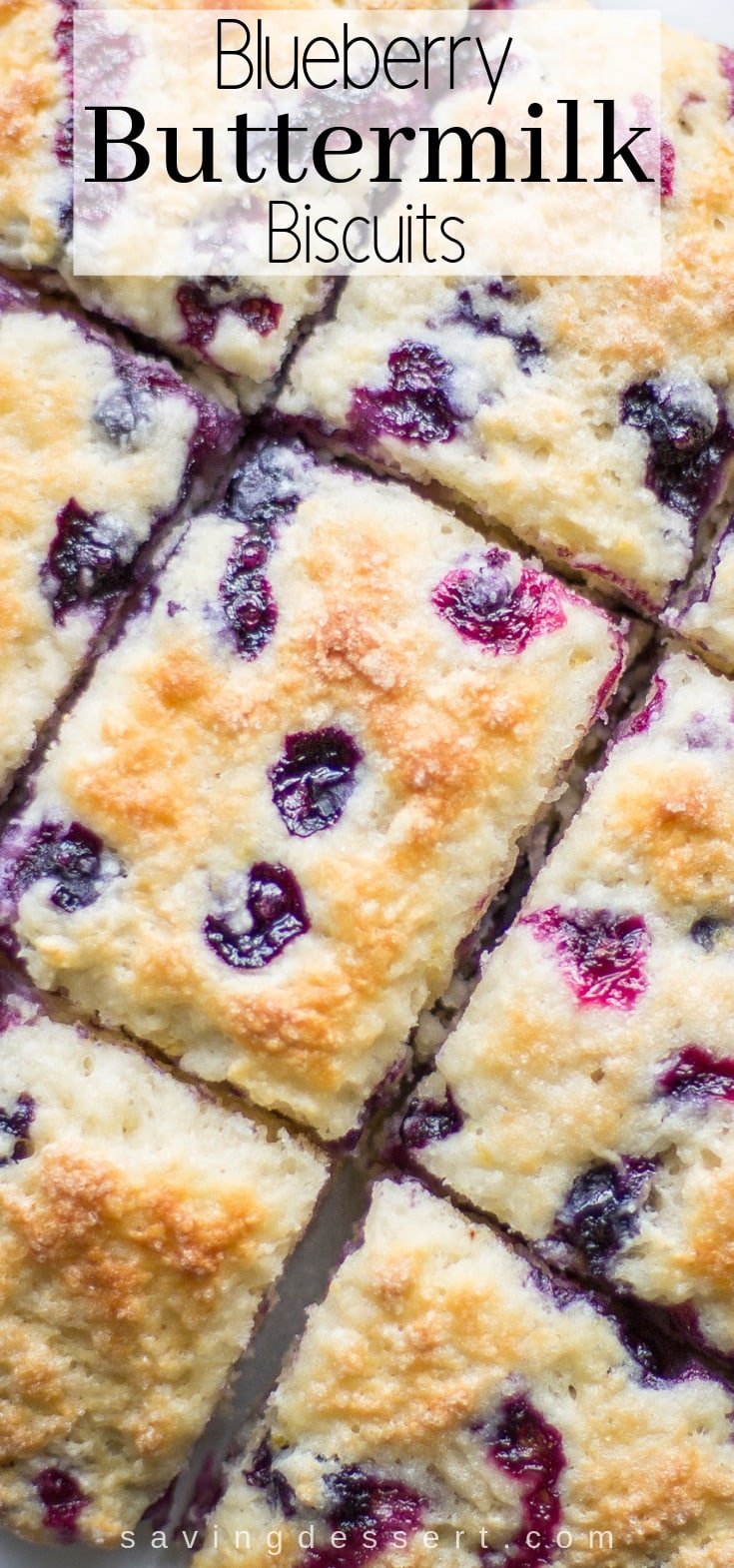 Blueberry Buttermilk Biscuits with a warm Blueberry Sauce #brunch #breakfast #biscuits #blueberry #blueberrysauce #buttermilkbiscuits