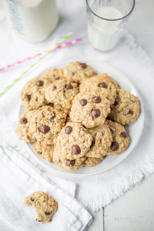 Dark Chocolate Chip Lactation Cookies - homemade cookies that help support breastfeeding