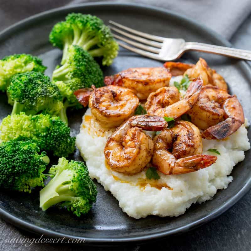 Chili Garlic Shrimp - from "The Weeknight Dinner Cookbook" - a delicious, flavorful shrimp that is on the table in minutes!