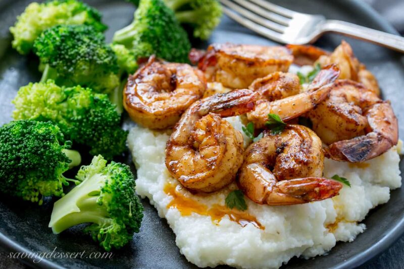 Chili Garlic Shrimp - from "The Weeknight Dinner Cookbook" - a delicious, flavorful shrimp that is on the table in minutes!