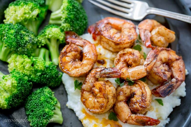 Chili Garlic Shrimp - from "The Weeknight Dinner Cookbook" - a delicious, flavorful shrimp that is on the table in minutes!