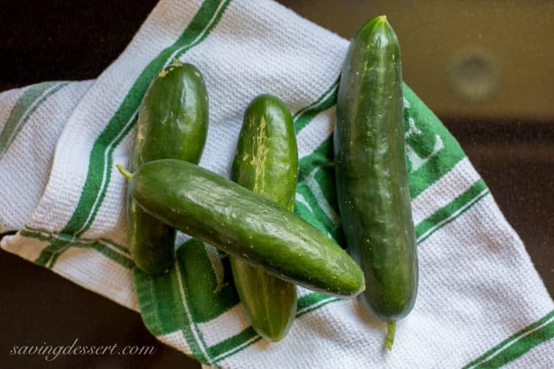 Crispy, Cold Cucumber Salad with fresh dill | www.savingdessert.com