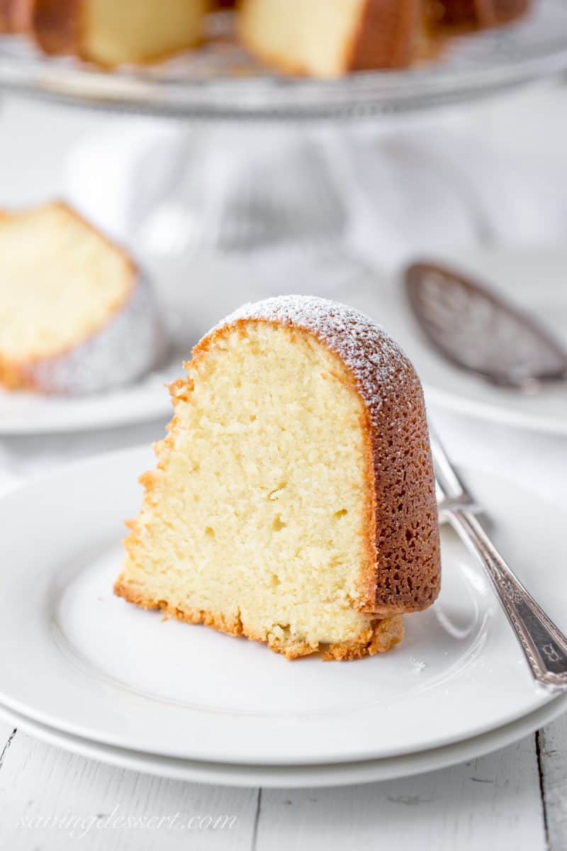 Perfect Every Time - Almond Pound Cake - tender and buttery, this pound cake is always a winner. Great toasted, served plain, with ice cream or added to trifles or as a layer in an ice cream freezer cake. www.savingdessert.com