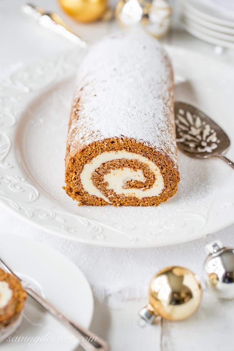 Gingerbread Roll with Lemon Cream Cheese Filling2 Saving Room for