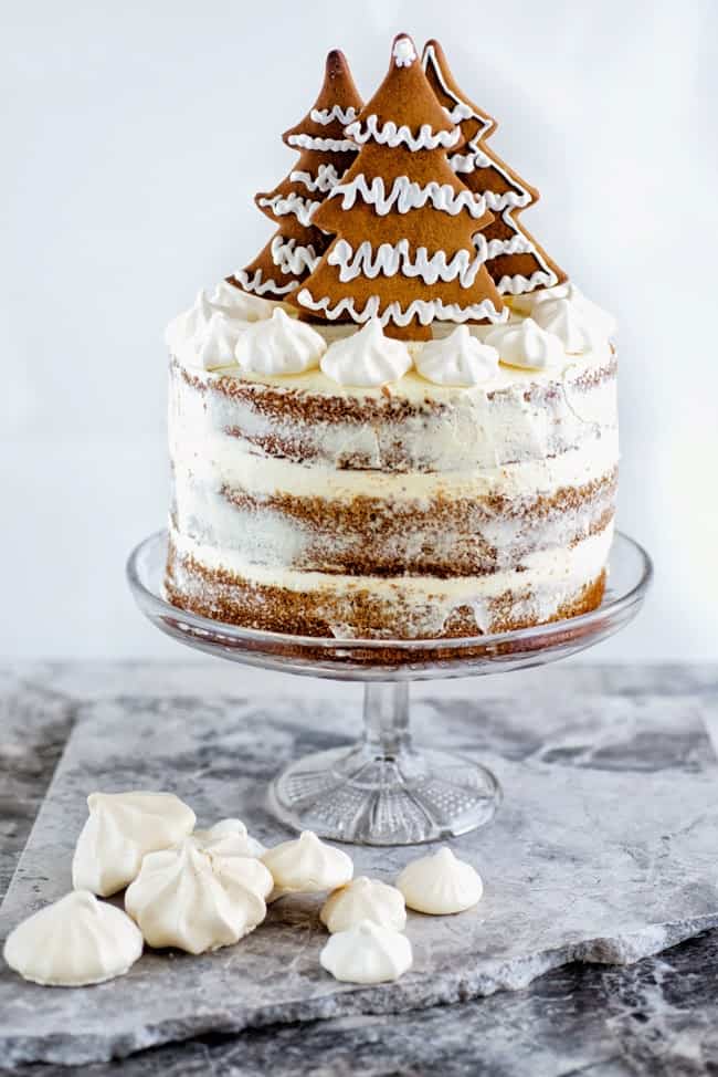 Gingerbread Cake with Cinnamon Cream Cheese Frosting