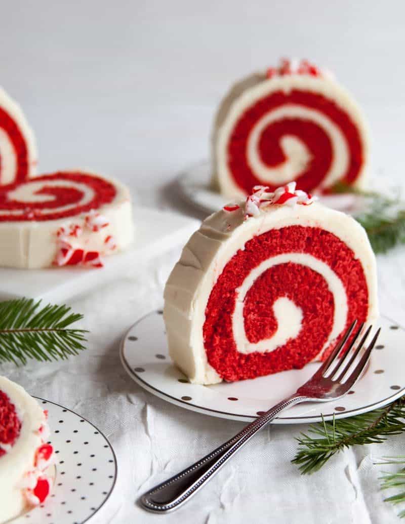 Peppermint Red Velvet Cake Roll ~ from Style Sweet CA