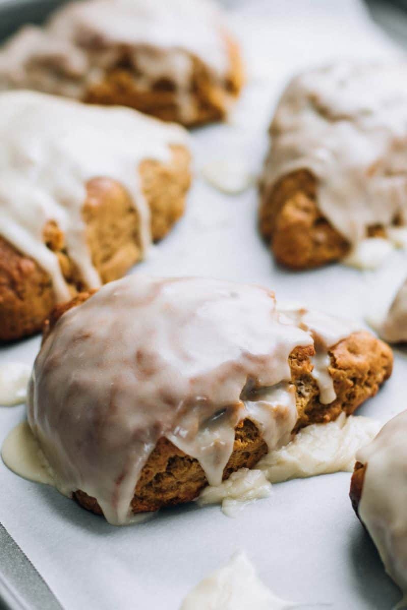 Maple Glazed Gingerbread Scones