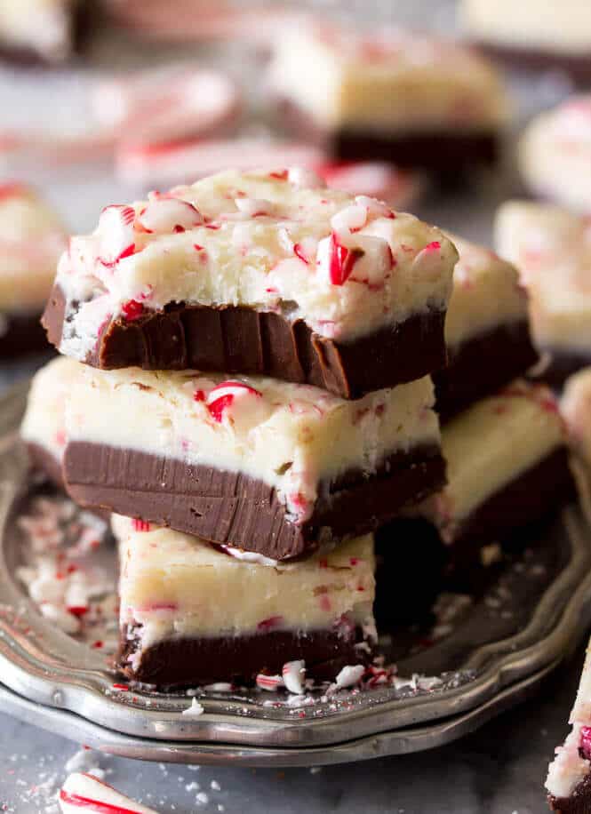 Peppermint Bark Fudge ~ from Sugar Spun Run