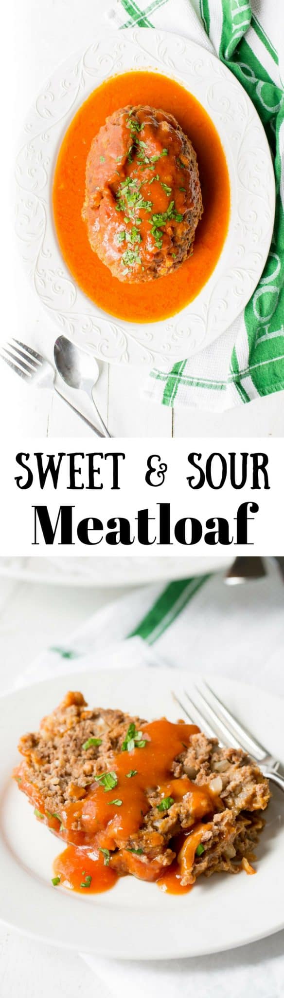 Sweet and Sour Meatloaf (sometimes called Dutch Meatloaf) ~ a tangy, juicy meatloaf covered in an easy sweet and sour sauce made with ketchup, mustard, vinegar and brown sugar. www.savingdessert.com