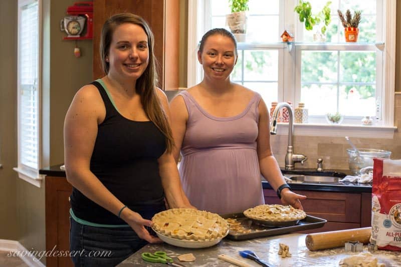 Pie class with Allie and Ashley - Nectarine Blueberry Pie