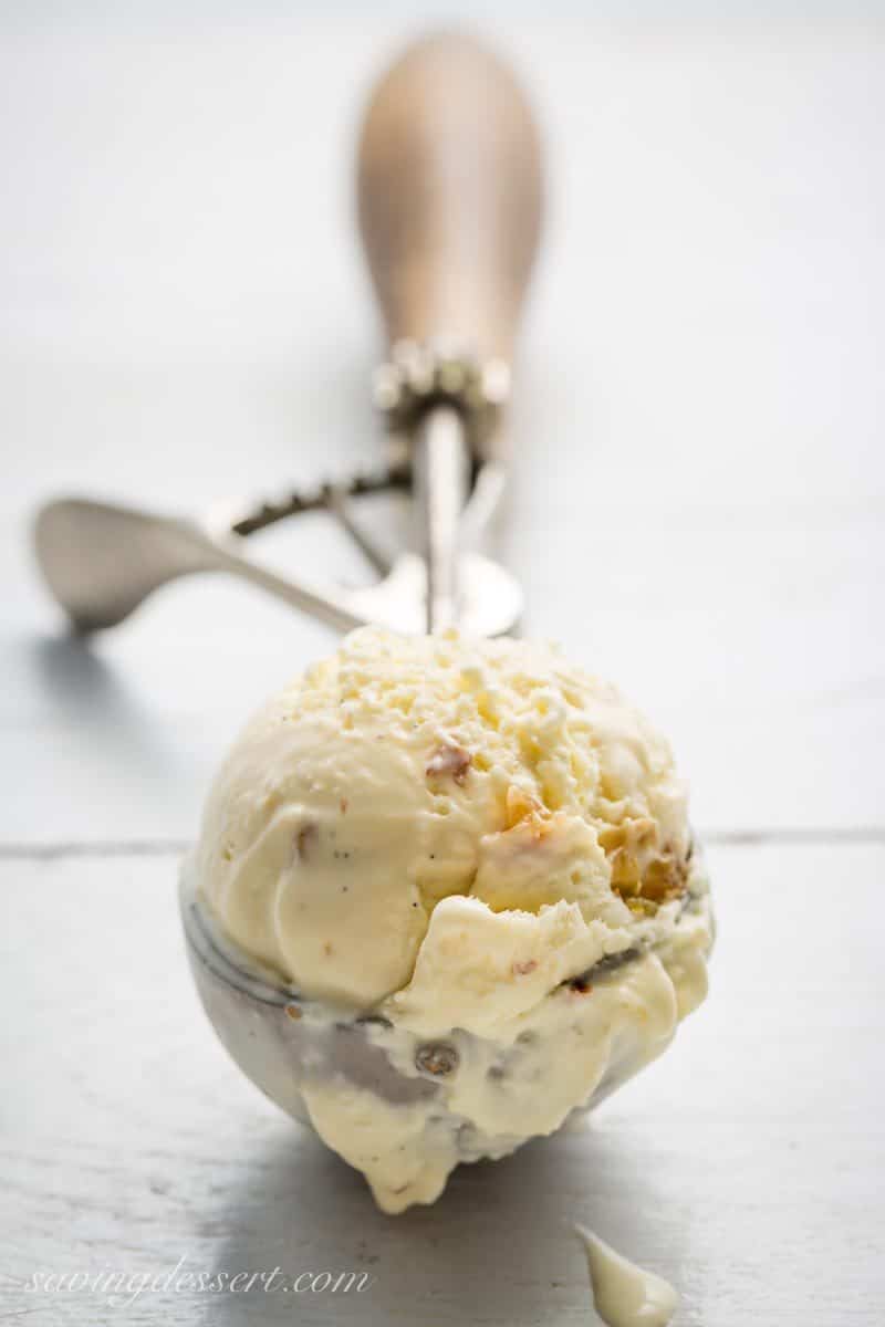 Rum Raisin Ice Cream ~ a classic summer treat with plump, rum soaked raisins and a rich custard base loaded with vanilla beans. www.savingdessert.com