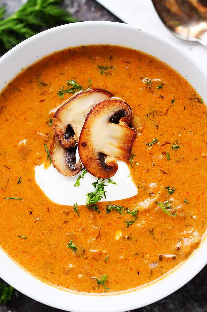 23 Delicious Soup Recipes perfect for fall cooking that will warm your bones, and fill you up with fresh, healthy, seasonal ingredients. savingdessert.com #savingroomfordessert #soup #healthysoup