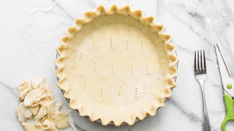 Perfect Pie Crust Recipe in 3-easy steps - With just a little patience and practice, you can make flaky, delicious pastry for all your favorite pie recipes. #pie #piecrust #piepastry #dessertpies #savingroomfordessert #savorypies