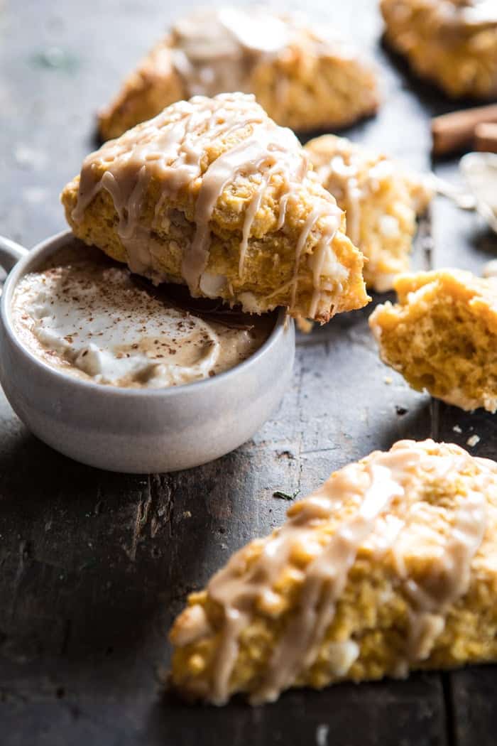 White Chocolate Pumpkin Scones