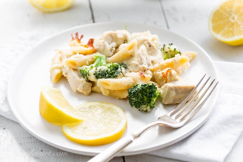 Broccoli & Chicken Alfredo Bake Saving Room for Dessert