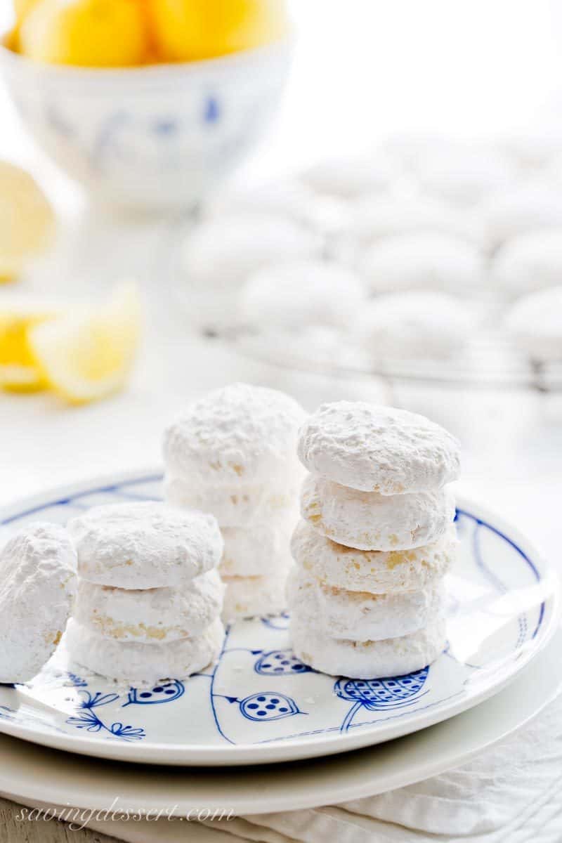 A plate of lemon cooler cookies