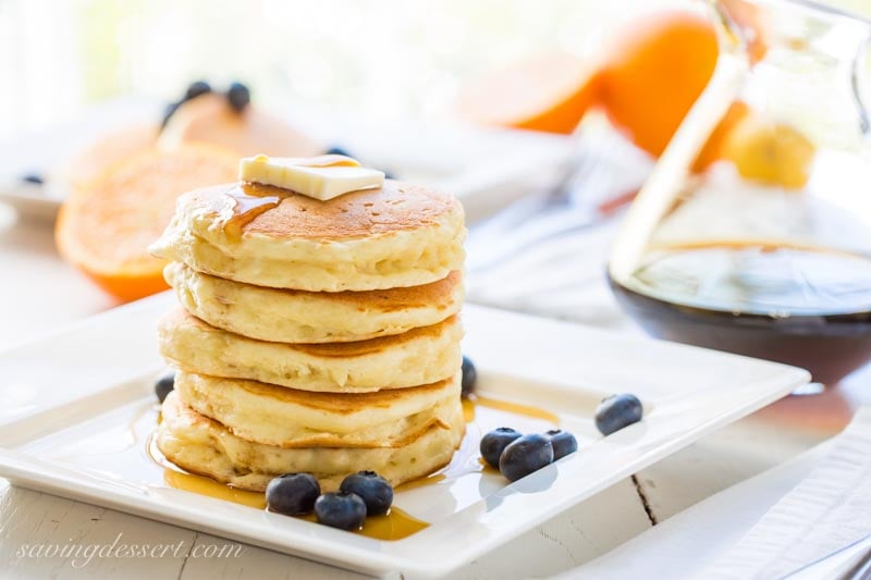 Light &amp; Fluffy Ricotta Pancakes-image