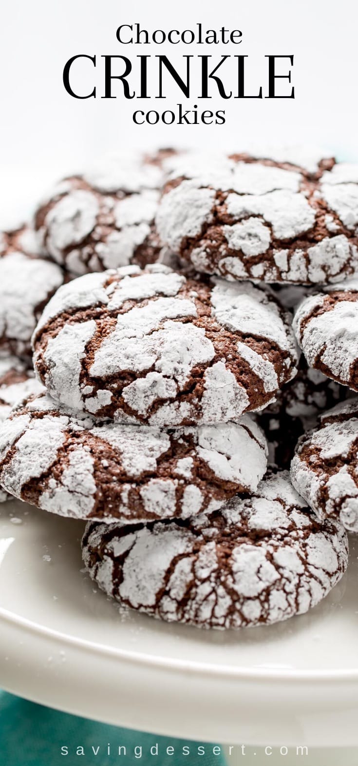 Chocolate Crinkle Cookies are puffy in addition to soft Chocolate Crinkle Cookies