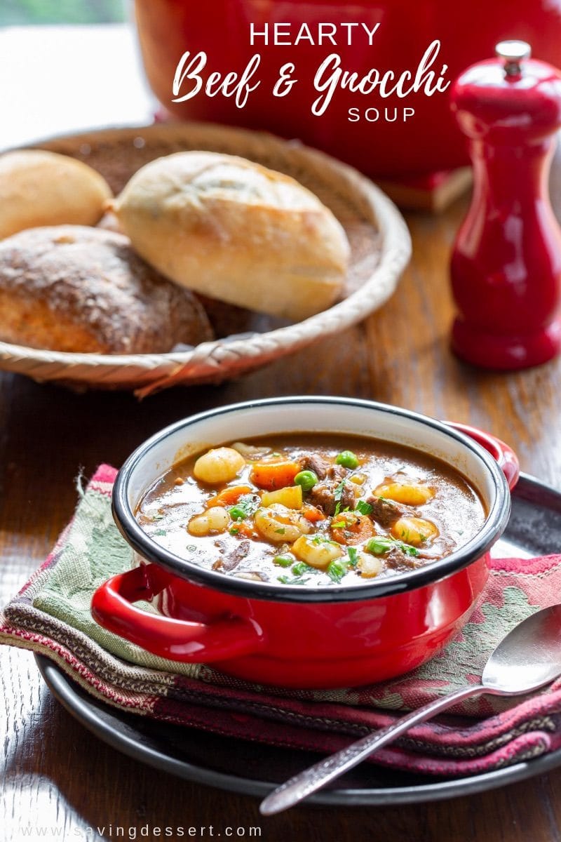 Chunky Beef and Gnocchi Soup!