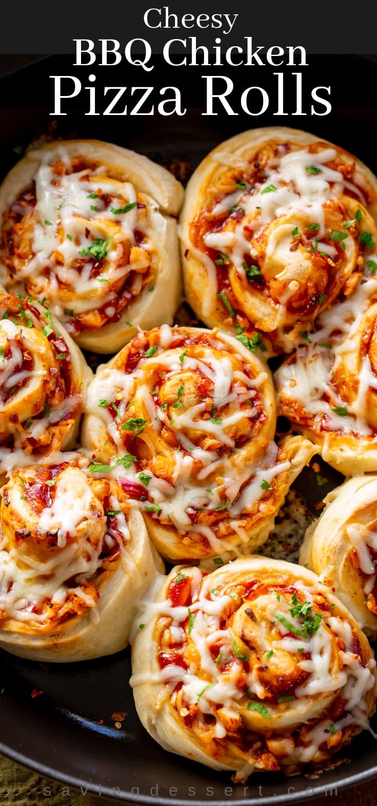 ve got the BEST recipe for amazing Cheesy BBQ Chicken Pizza Rolls correct hither  Cheesy BBQ Chicken Pizza Rolls Recipe