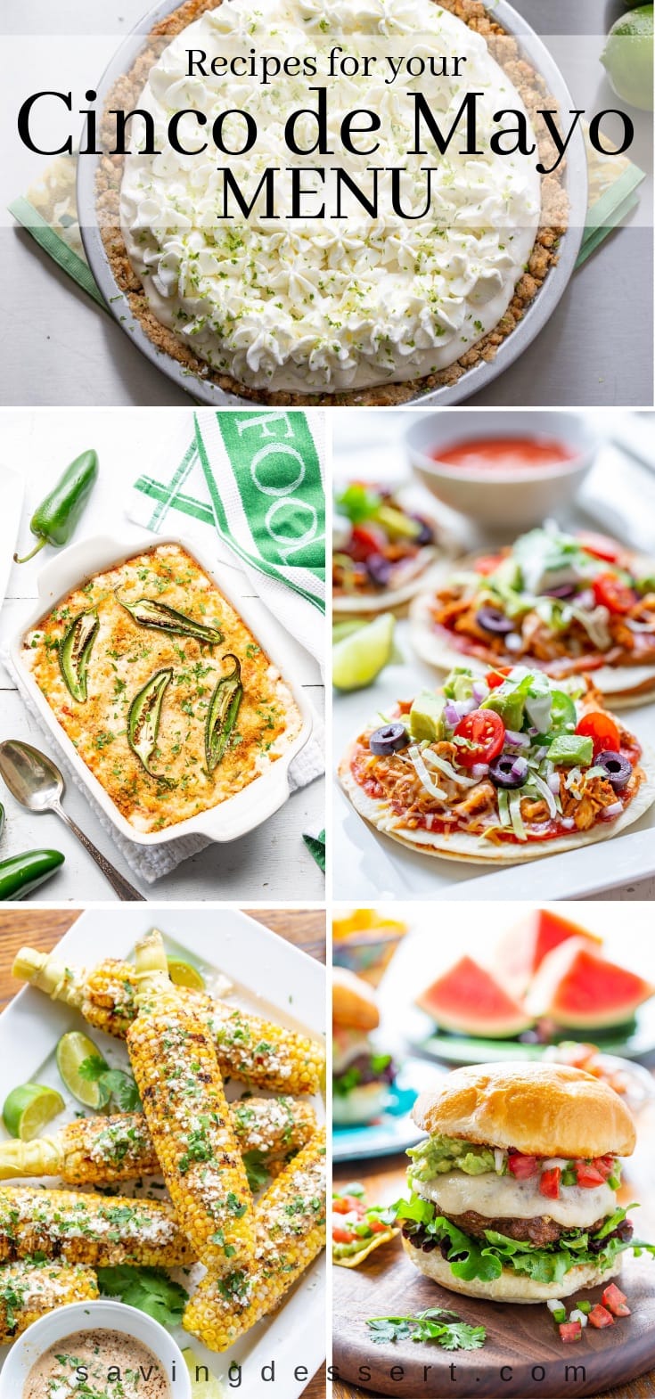 A collage of Mexican inspired recipes