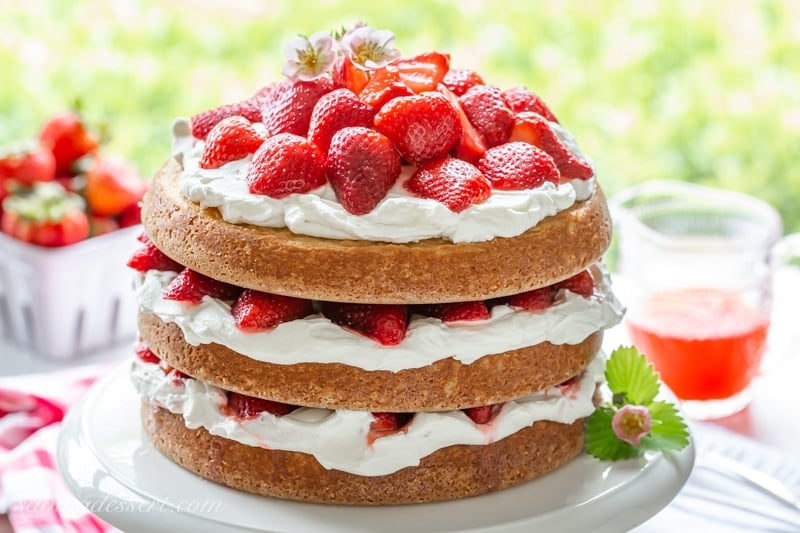 Strawberry Shortcake Cake - Saving Room for Dessert