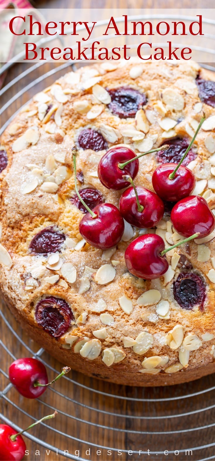 Fresh cherry breakfast cake 